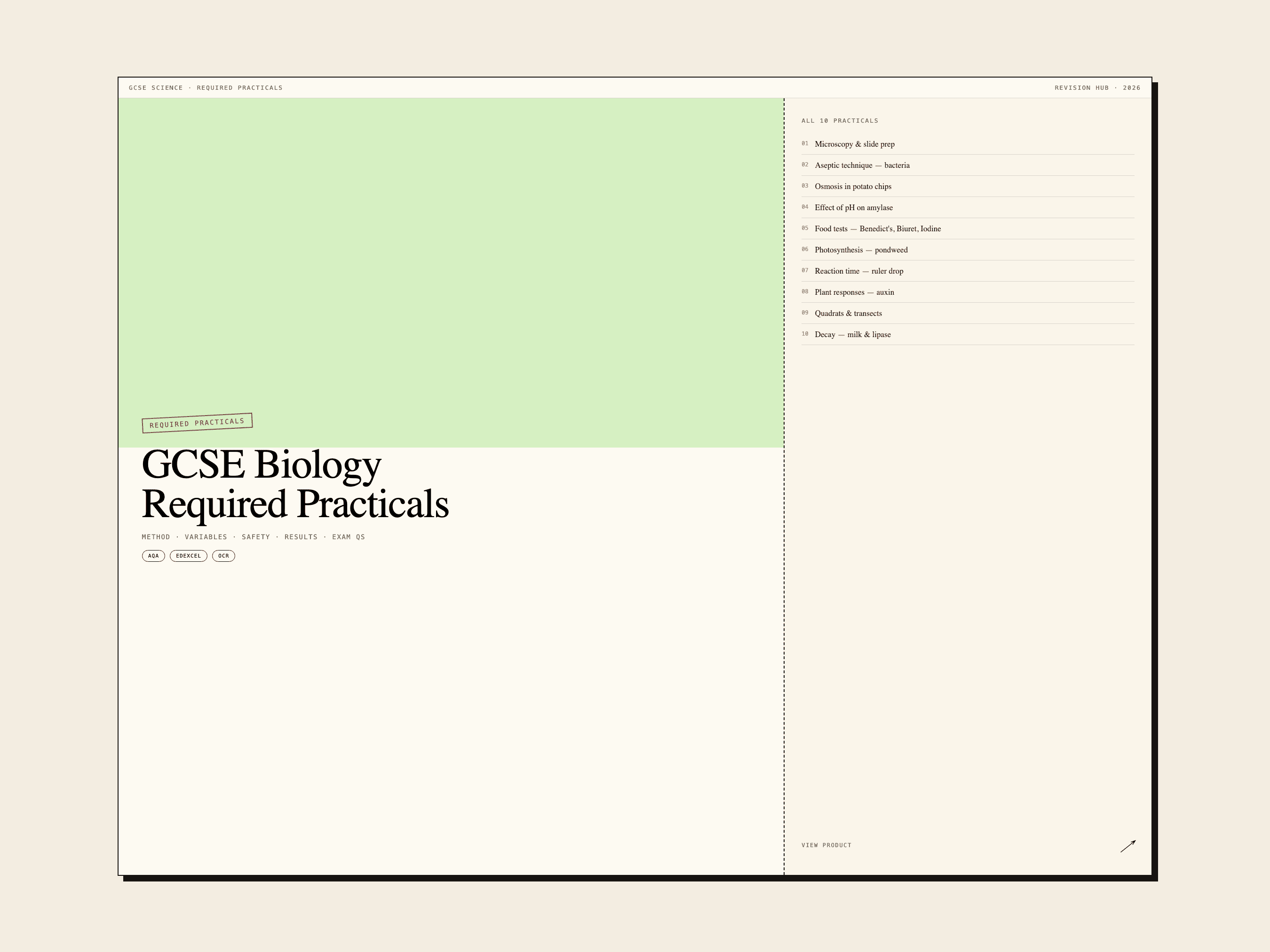 GCSE Biology Required Practicals