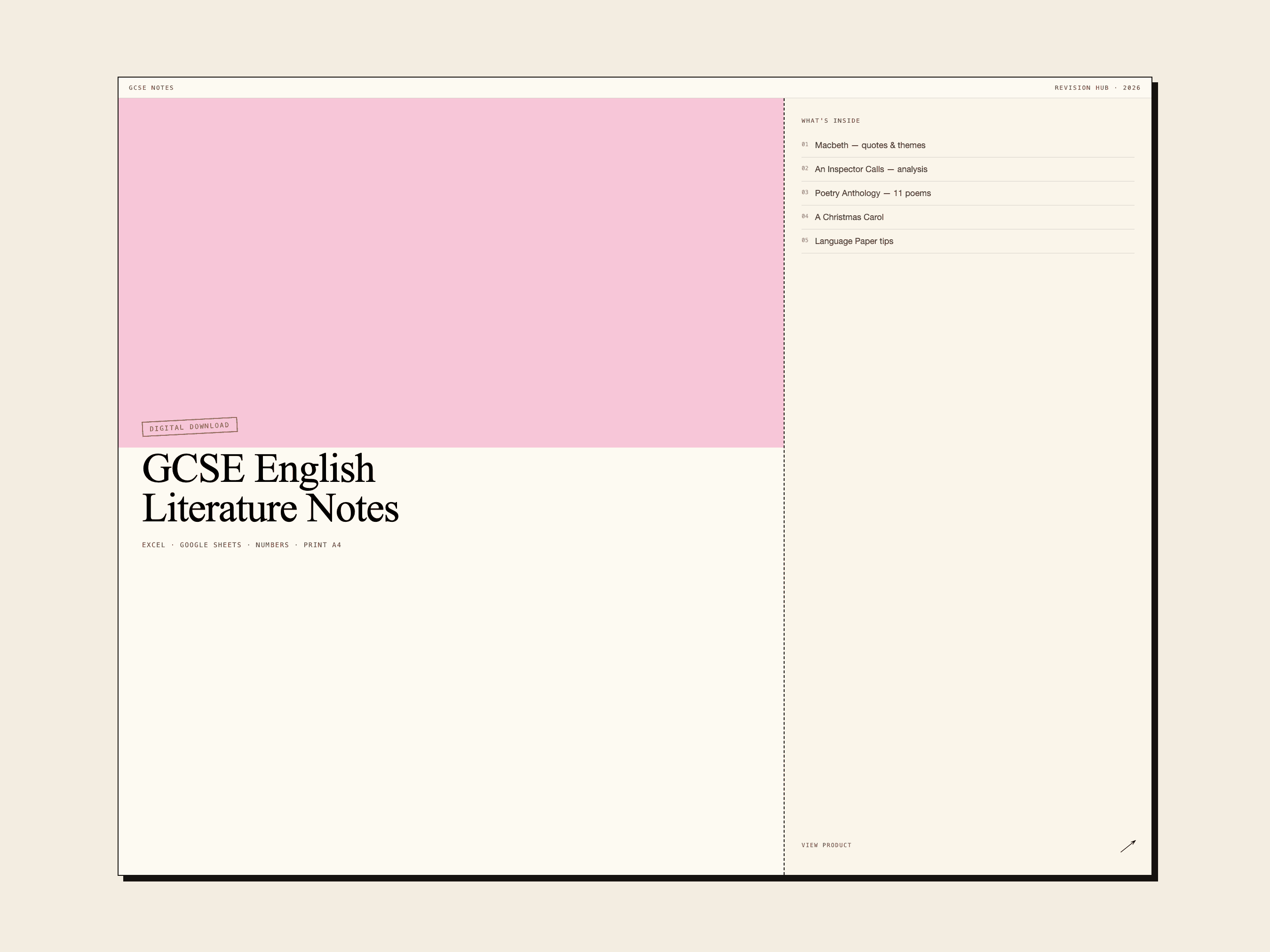 GCSE English Literature Notes