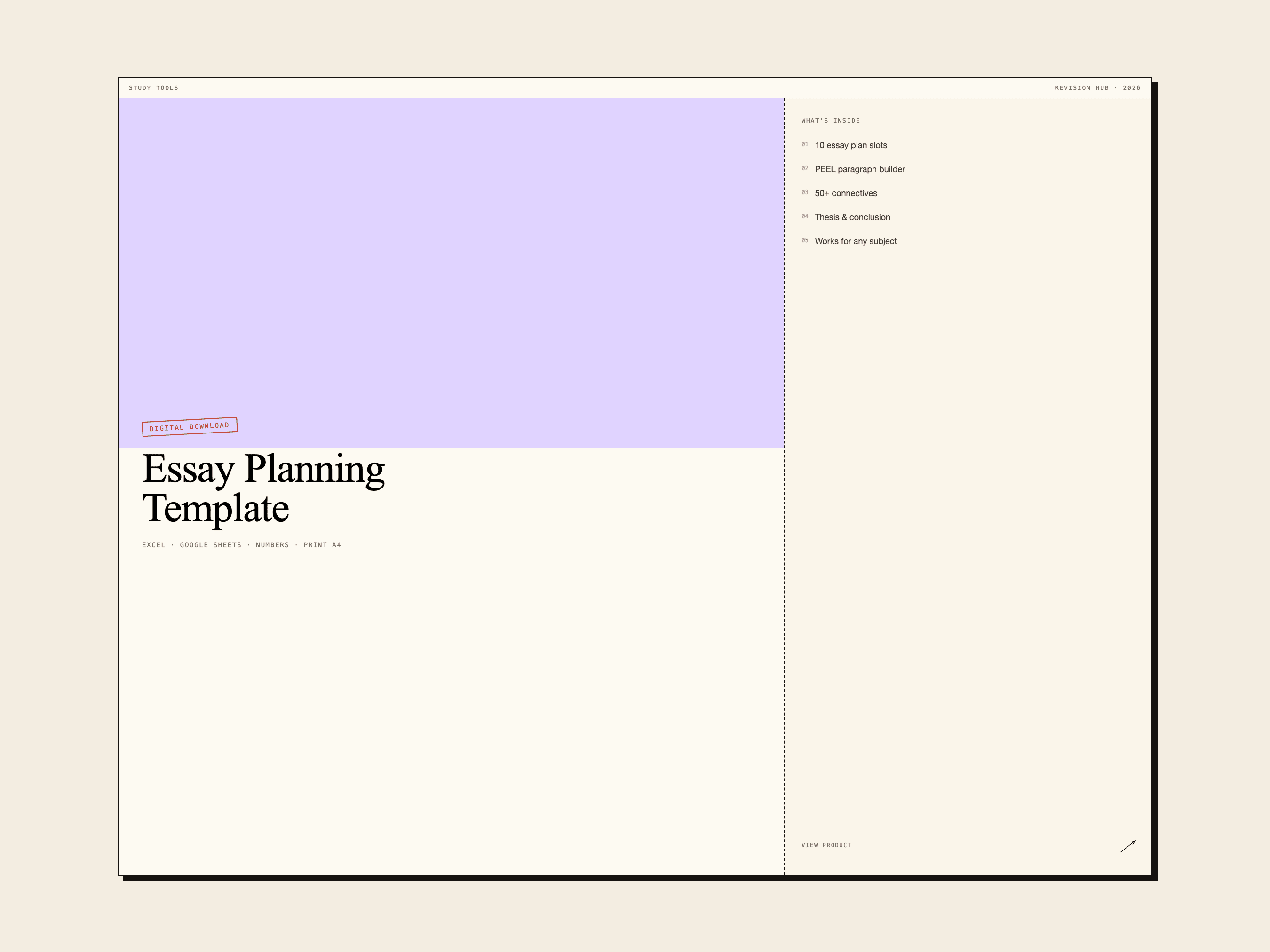 Essay Planning Template