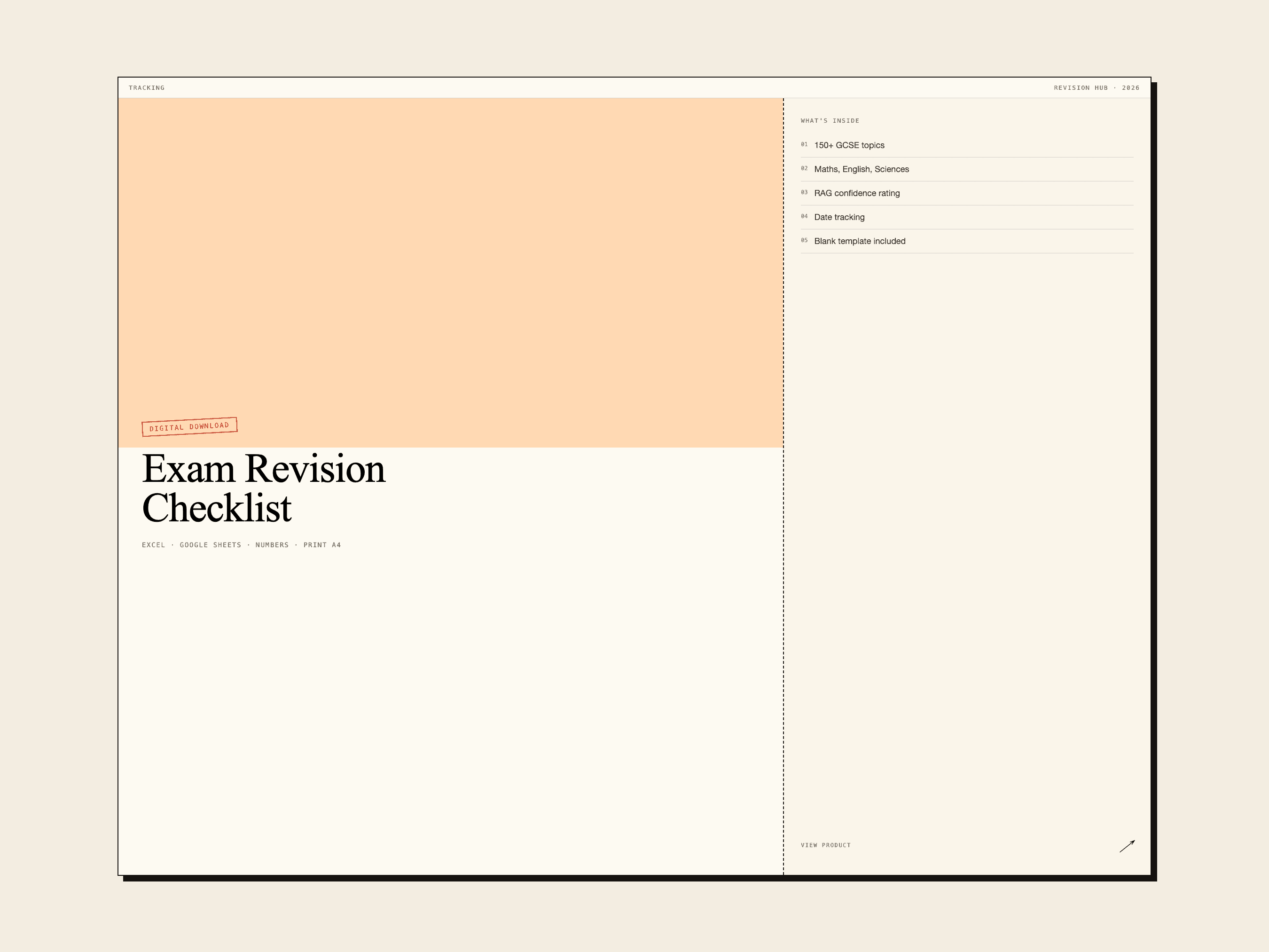 Exam Revision Checklist