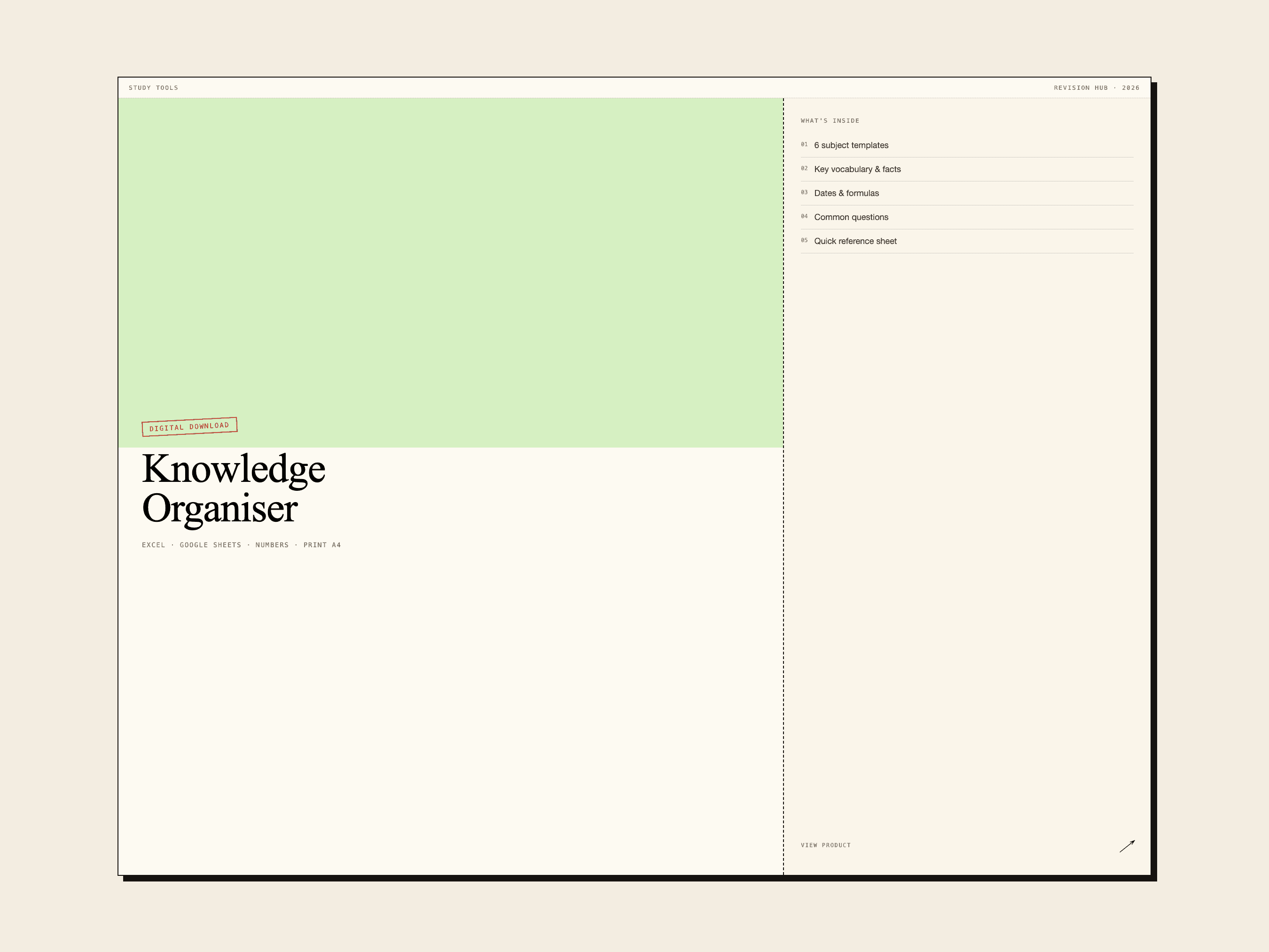 Knowledge Organiser