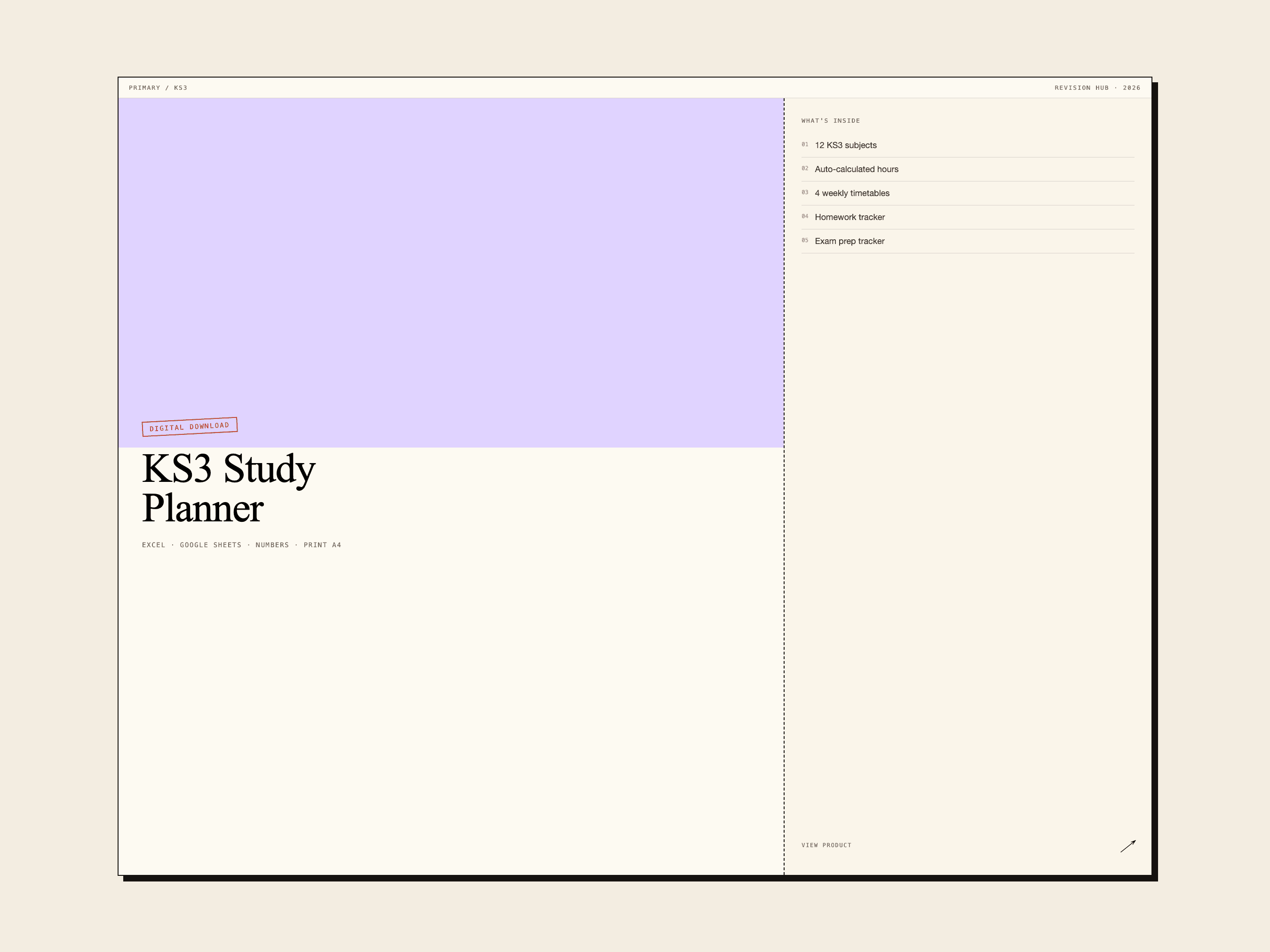 KS3 Study Planner