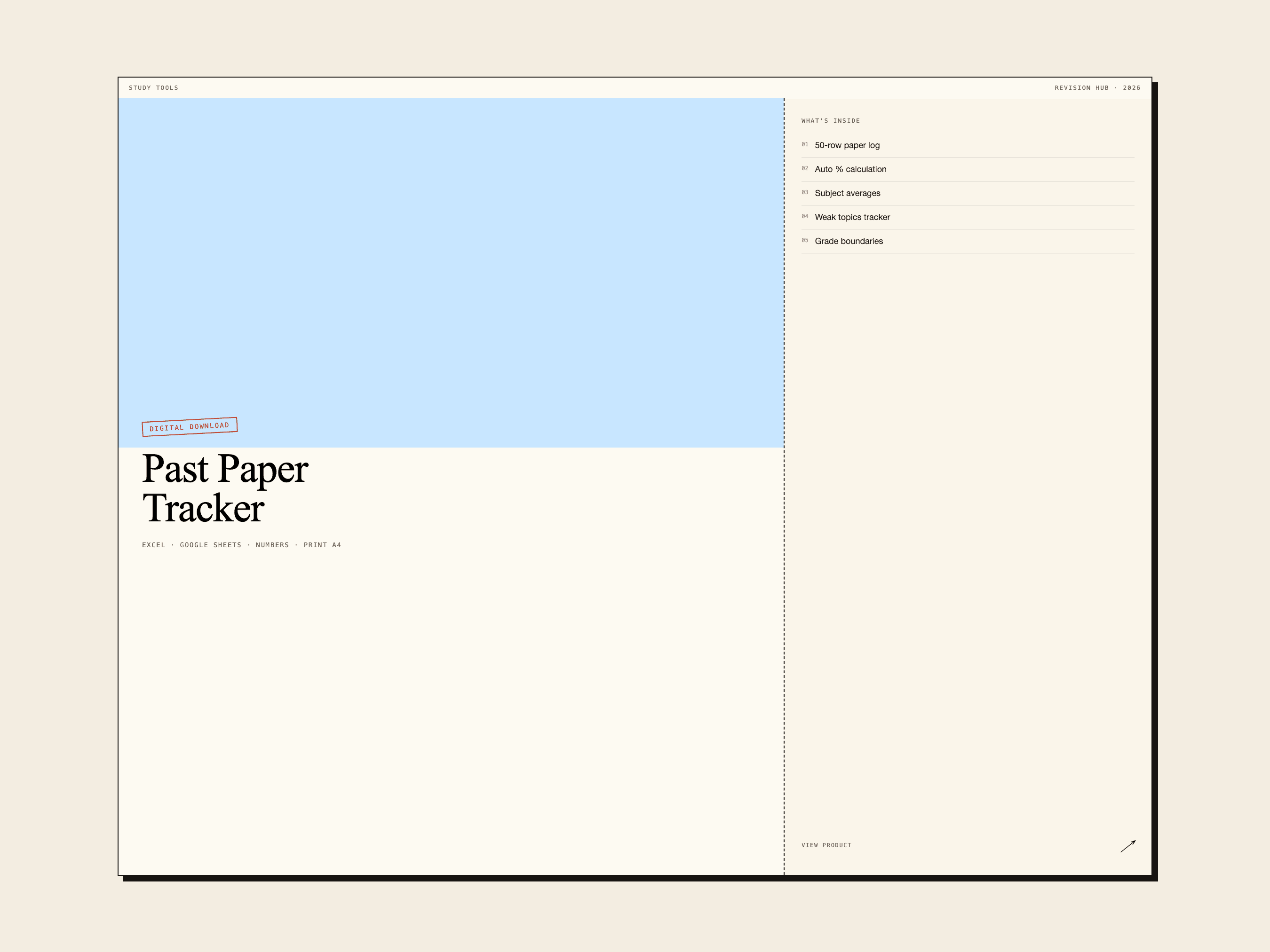 Past Paper Tracker