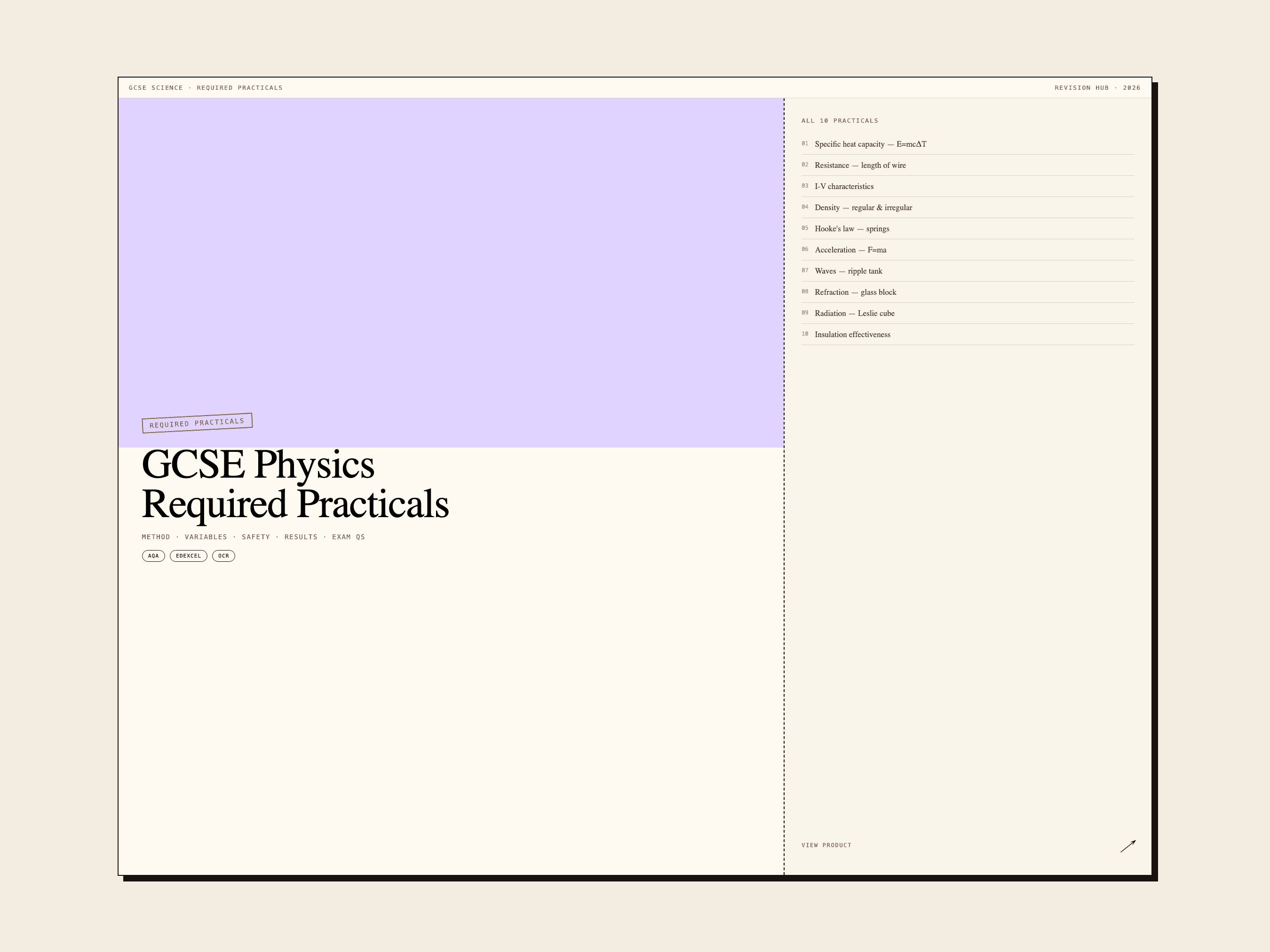 GCSE Physics Required Practicals