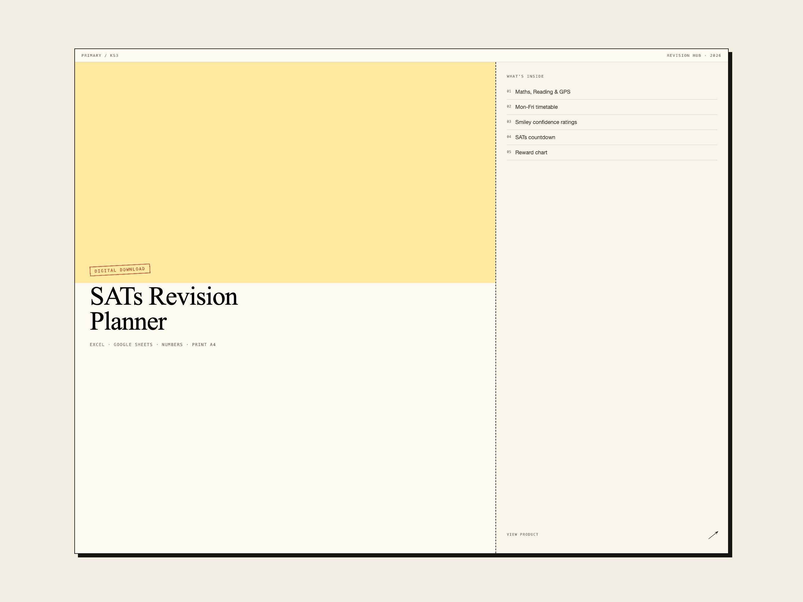 SATs Revision Planner