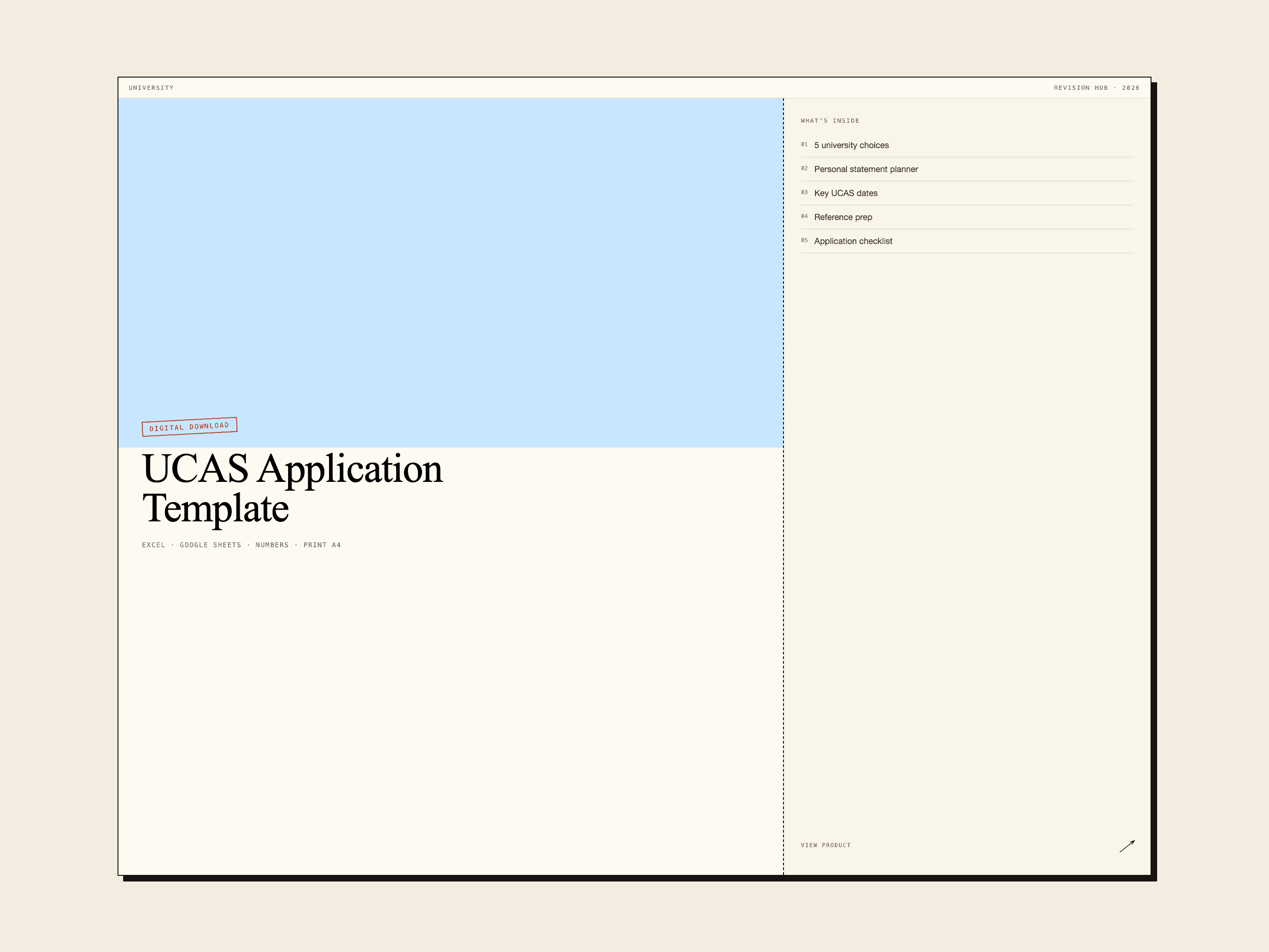 UCAS Application Template